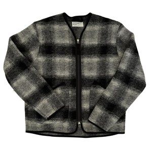 Universal Works Wool Fleece Check Zip Liner Jacket